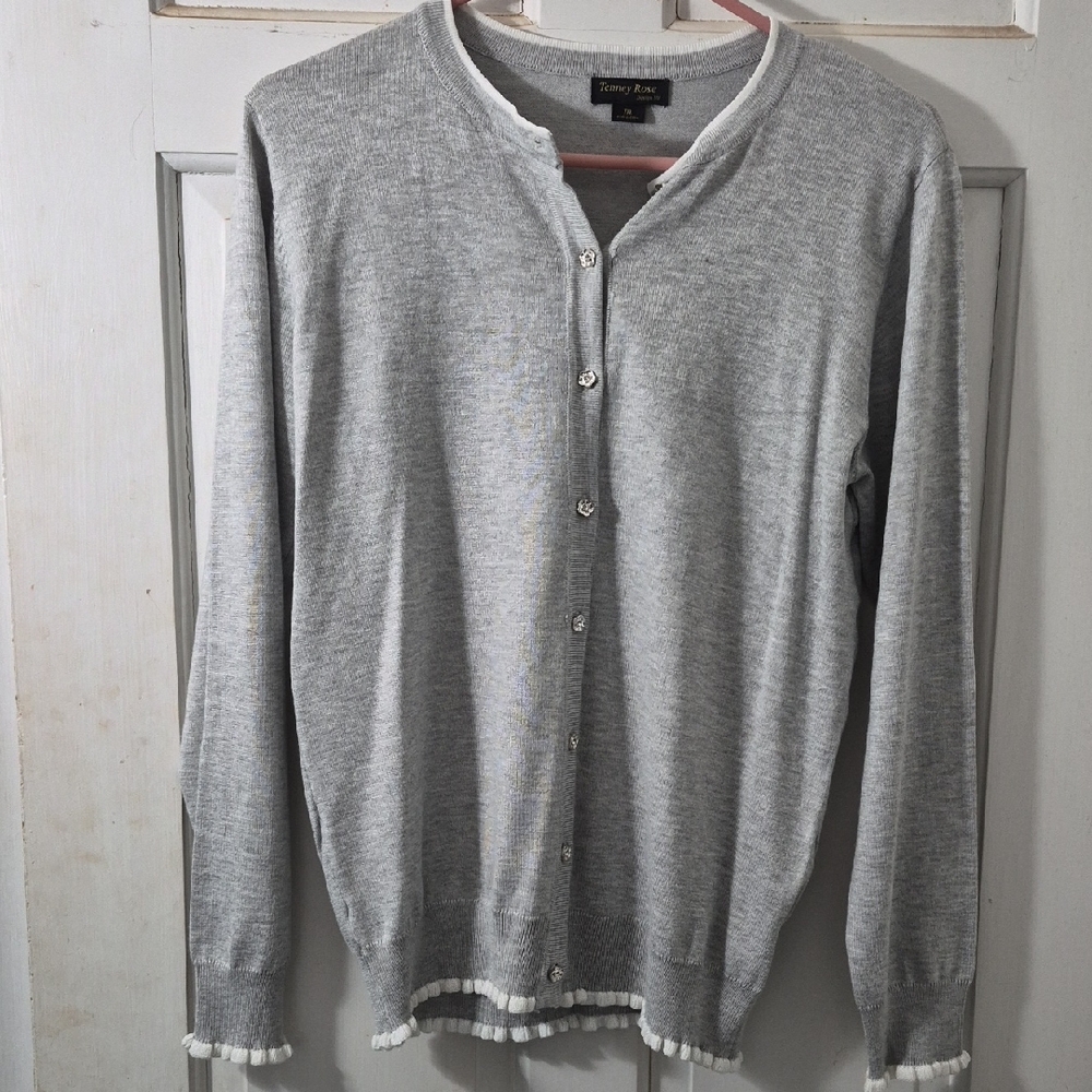 Gray Button-Up Cardigan